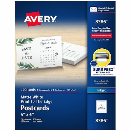 Avery Postcards, Matte, Two-Sided 8386