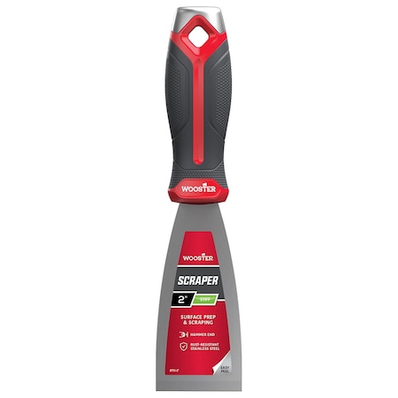 Wooster 2" Wooster 8751 Wooster Stiff Scraper, Stainless Steel 8751