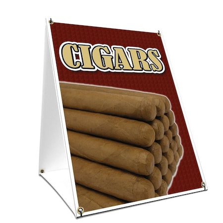 Signmission Cigars, 24 Inch x 18 Inch A-frame Yard Sign, Plastic Sign SBC-1824-Cigars