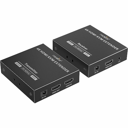 Rocstor TrueReach TR17 4K 60Hz HDR HDMI KVM Extender over Ethernet - Supports USB & Audio KVM - Up to 197ft Y10G017-B1
