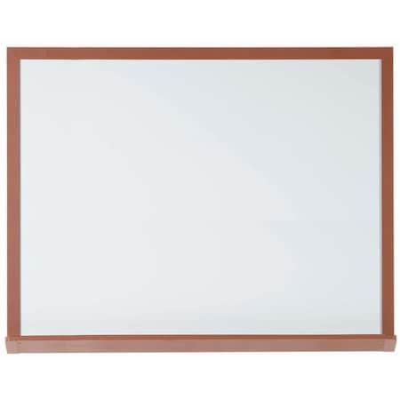 Aarco Architectural High Performance White Porcelain Markerboard w/ Wood Grained Aluminum Trim 420OD4860
