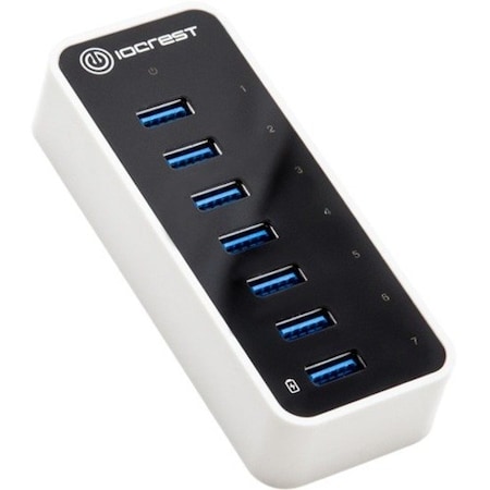 Syba SY-HUB20152 Super Speed IO Crest 7-Port USB 3.0 Hub with AC Power Adapter SY-HUB20152