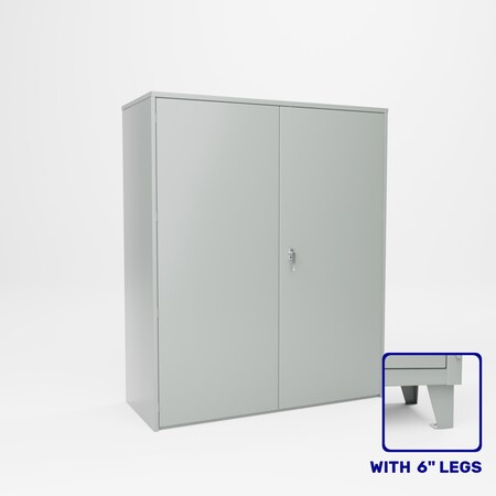 Pucel 3 Drawer Wardrobe Locker, 60 in W x 78 in H x 24 in D, Gray WSC-6072-24-3DL