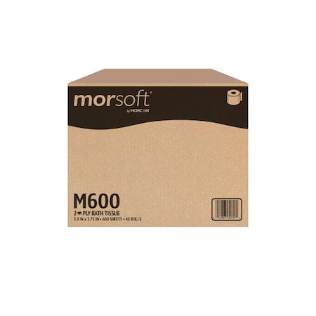 Morcon Core White Bath Tissue 2in, 3.9inx, PK48 M600