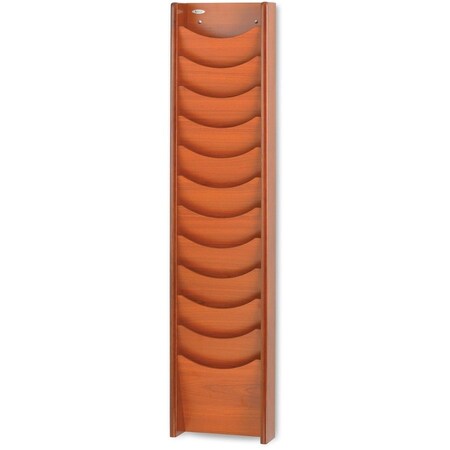 Safco 12 Pocket Wood Magazine Rack - Cherry 4331CY
