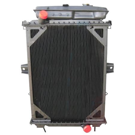 Replacement For Kenworth T800 Curved Glass Year 2007 Radiator W/ 4 Row Surge Tank And Framework