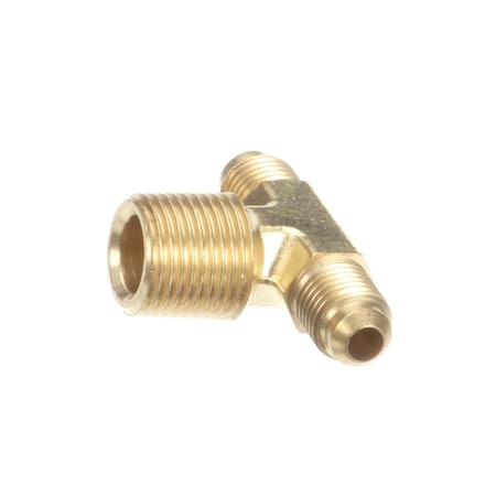 Wilbur Curtis Tee, 1/4in Flare x 1/4in Flare x 3/8in NPT, Brass 3375000322