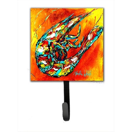 Carolines Treasures 4.25 W x 7 H in. Shrimp Warming Up Leash Or Key Holder MW1076SH4