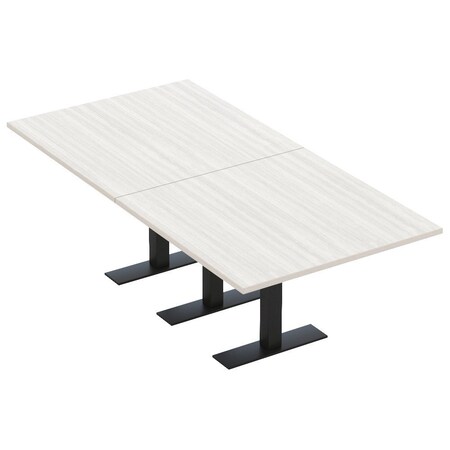 Skutchi Designs 8ft Conference Table With Power Unit | 8 Person Modular Rectangular Meeting Table | Harmony Series HAR-REC-48x96-T.BK-WA7976-NA