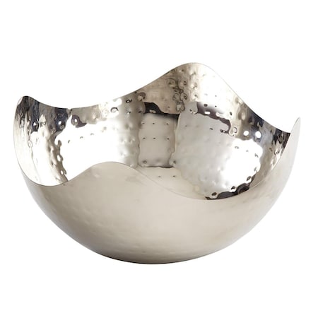Auric Hammered 8 in. Stainless Steel Wave Serving Bowl AU845732