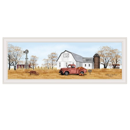 Homeroots Autumn on Farm 3 White Framed Print Wall Art 404563