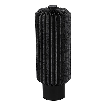 Jonathan Y Banks 15.75" Modern Minimalist Paper Pleated Column Accent LED Table Lamp, Black JYL9105A