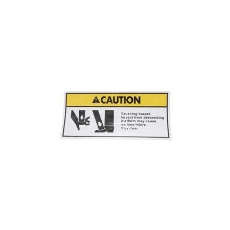 Genie REPLACEMENT DECAL CAUTION FOOT/HAND CRUSH 31236GT