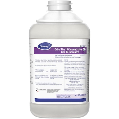 Diversey Cleaner and Disinfectant Concentrate, Bottle, characteristic, 2 PK 4963331