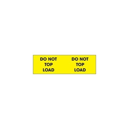 Bubblefast 3 x 10'' - ''Do Not Top Load'' Fluorescent Yellow Labels BFDL1226