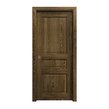 Sartodoors Sliding Pocket Door 18 x 96 inches, Ego 5012 Marble Oak, Kit Rail Hardware, Solid Wood Interior B EGO5012PD-DMR-1896