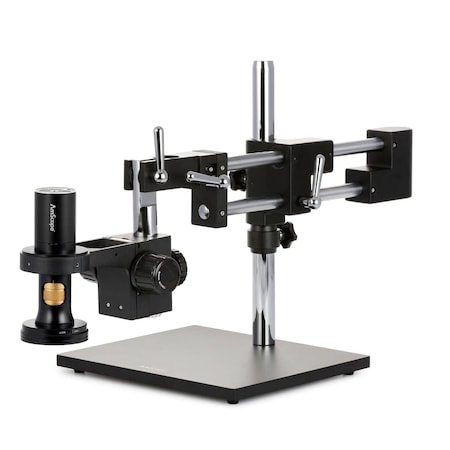 Amscope DM756 1080p HDMI All-in-One Digital Microscope 0.53X-5.6X w/Zoom Optics on Double-Arm Boom-Stand DM756H2B-DAB