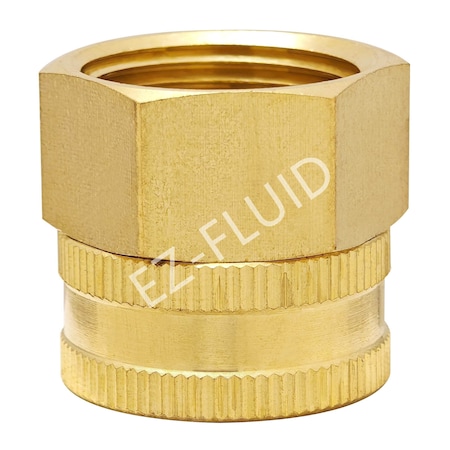 Ez-Fluid 3/4 FHT X 3/4 FIP Swivel Garden Hose Adapter EZFD708
