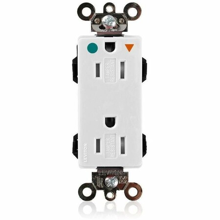 Leviton Hospital Grade Decora Receptacle, 15 Amp, 125 Volt MDT82-IGW