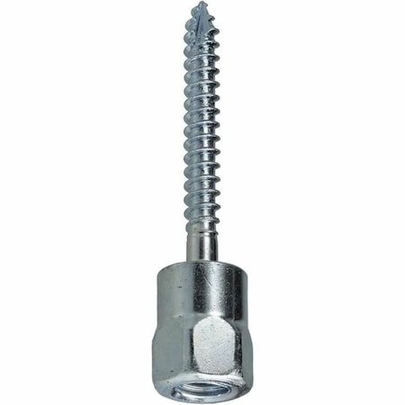 Dottie Rod Hanger, Wood, 1/4 in x 2 in Size, 2" L, Carbon Steel Zinc Plated, 100 PK SSW38B