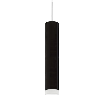 Besa Lighting Cafe 12 Cord Pendant, Black/Frost, Black Finish, 1x9W LED 1XT-CAFE12BF-LED-BK
