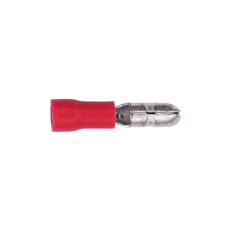 Auveco Male Snap Plug Solderless Terminal Red - Universal, 50PK 11604