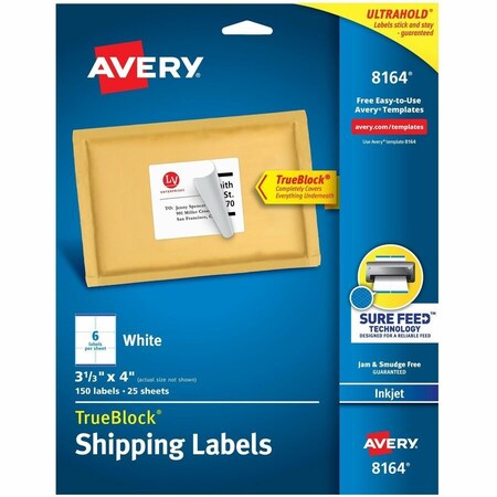 Avery Shipping Labels, Sure F, PK150 08164
