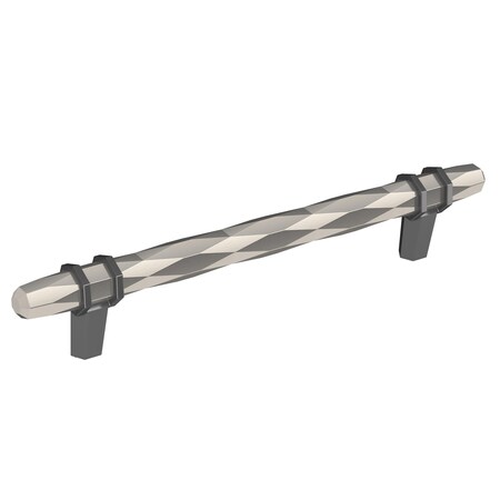 Amerock London 6-5/16 in 160 mm Center-to-Center Polished Nickel/Black Chrome Cabinet Pull BP36650PNBCR