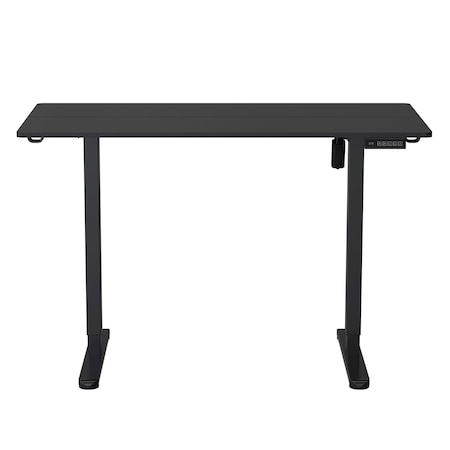 Homeroots Adjustable Black Wood and Stainless Steel Standing Desk 723774