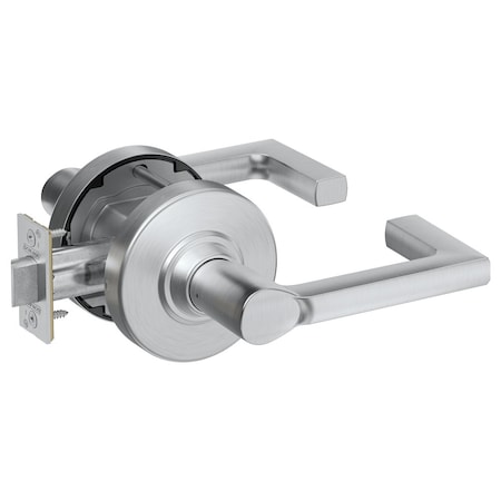 Schlage Grade 1 Passage Cylindrical Lock, Non-Keyed, Longitude Lever with Rose, Satin Chrome Finish PC10 LON 626