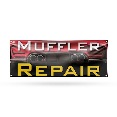 Signmission Muffler Repair, 18 Inch x 48 Inch, Vinyl Banner B-30744