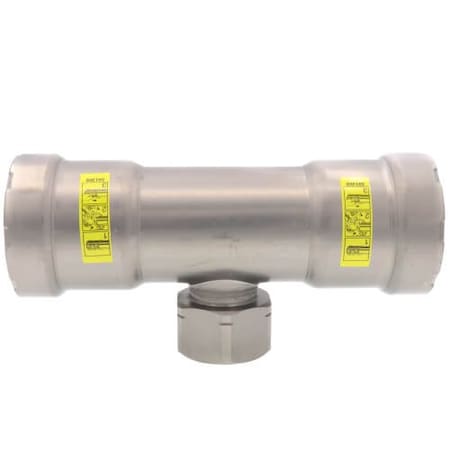 Viega MegaPressG tee P1 1.5 P2 1.5 FPT 1 carbon steel zinc-nickel coating 25446