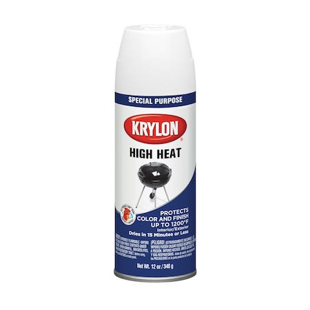 High Heat 12 Oz Krylon White Spray Paint K01505777