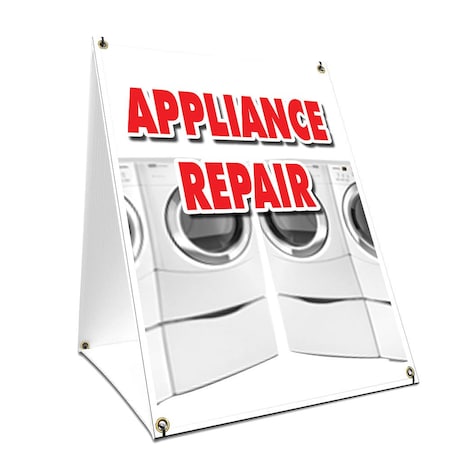 Signmission Appliance Repair, 36 Inch x 24 Inch A-frame Yard Sign, Plastic Sign SBC-2436-Appliance Repair