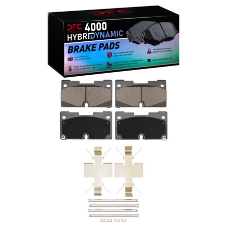 Dynamic Friction Co DFC HybriDynamic Brake Pads Hrdwr Kit 4000-2173-01