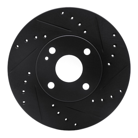 Dynamic Friction Co DFC Brake Rotor - Drilled and Slotted - Black 633-80030R