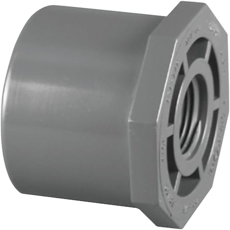 Charlotte Pipe And Foundry 2'' Spigot x 1-1/2'' FIP Schedule 80 Reducing PVC Bushing PVC 08108 4600HA