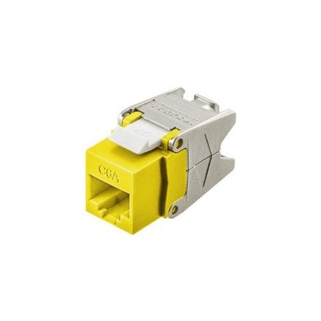 Hubbell HJ6A Series Cat 6A Shielded Jack, Yellow HJU6AY