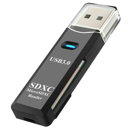 Sanoxy USB 3.0 2-in-1 High-Speed Memory Card Reader Adapter - Compatible with MicroSD, SD, SDHC, SDXC SNX-CABLE116