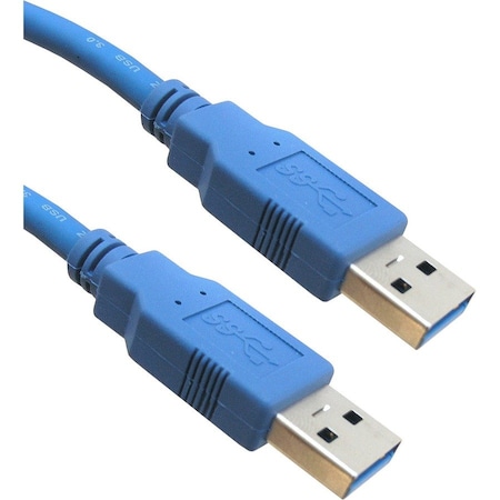 Cable Wholesale USB 3.0 Cable, Blue, Type A Male / Type A Male, 3 foot 10U3-02103