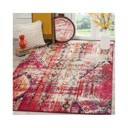 Safavieh 11 x 15 ft. Monaco Power Loomed Large Rectangle Area RugMagenta & Multi MNC222D-1115