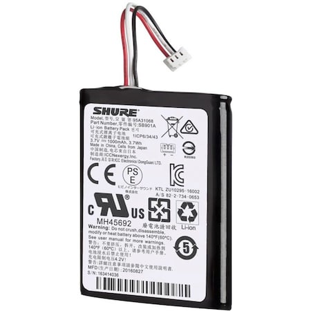 Shure LI-ION BATTERY FOR MXW SB901A