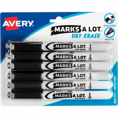 Avery Marks A Lot Pen-Style Dry Erase Mar, PK6 24483