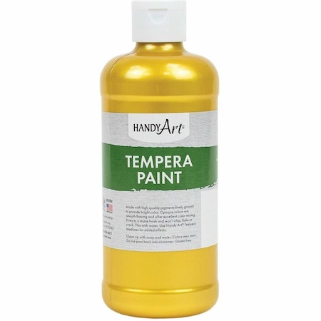 Handy Art Metallic Tempera Paint, 16 oz., Gold, PK3 231-162