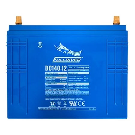 Fullriver 12V 140Ah Deep Cycle AGM Battery Group DIN DC140-12