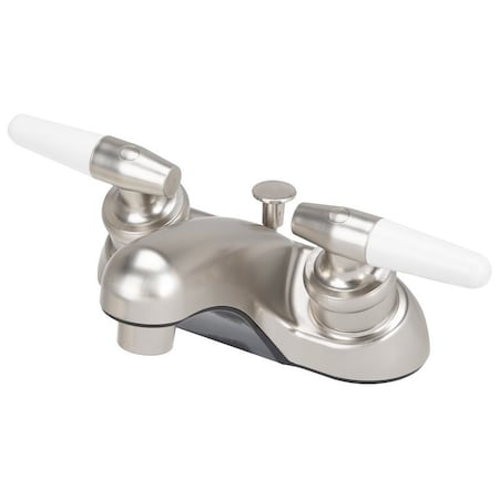 Boston Harbor Lavatory Faucet, 1.5 gpm, 2-Faucet Handle, Brushed Nickel, Lever Handle JY-4212PLQBN