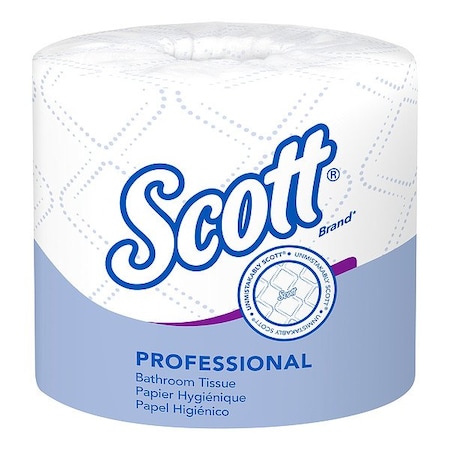 Scott Professional Standard Roll Toilet Paper, 2-Ply Individually wrapped rolls, 550 Sheets/Roll, 80PK 04460