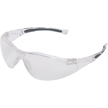 Uvex Rimless Gray Safety Glasses With Clear Anti-Fog Lens A805