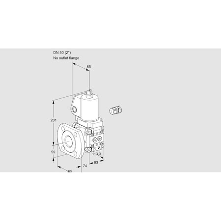 Honeywell Kromschroder Solenoid Gas Safety Valve - VAS350, Class A, 500 mbar, IP65 Rated KS88030591