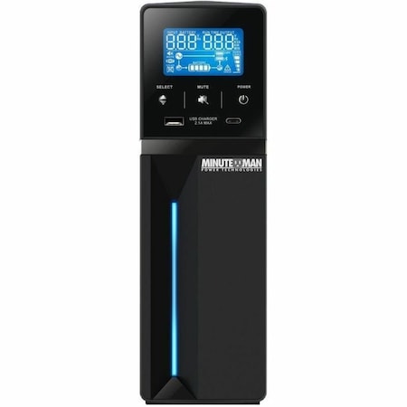 Minuteman UPSAVR 1500VA 5-Bat/5-SurgeUSB ETR1500LGU